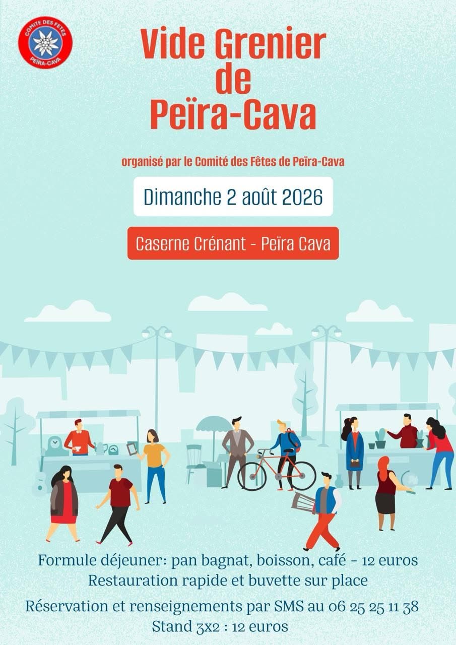 vide grenier peira cava 2026